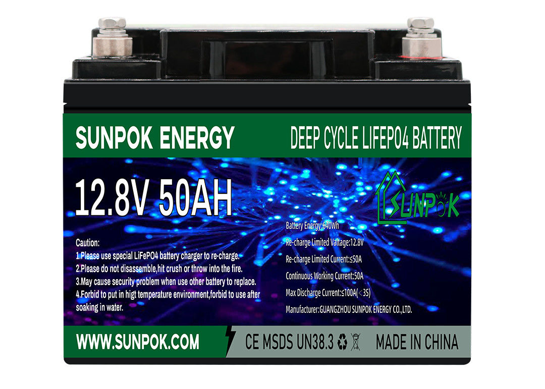सौर ऊर्जा ऊर्जा भंडारण के लिए 12V 50Ah लिथियम आयन डीप साइकिल बैटरी