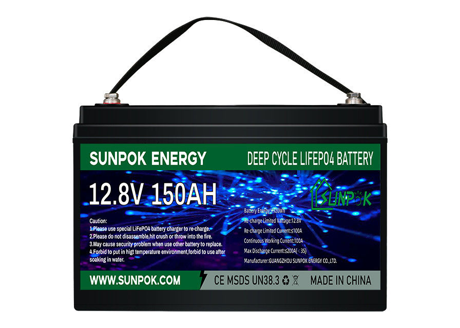 ब्लूटूथ मॉड्यूल के साथ RV के लिए लाइटवेट LiFePo4 12V 100Ah डीप साइकिल लिथियम बैटरी