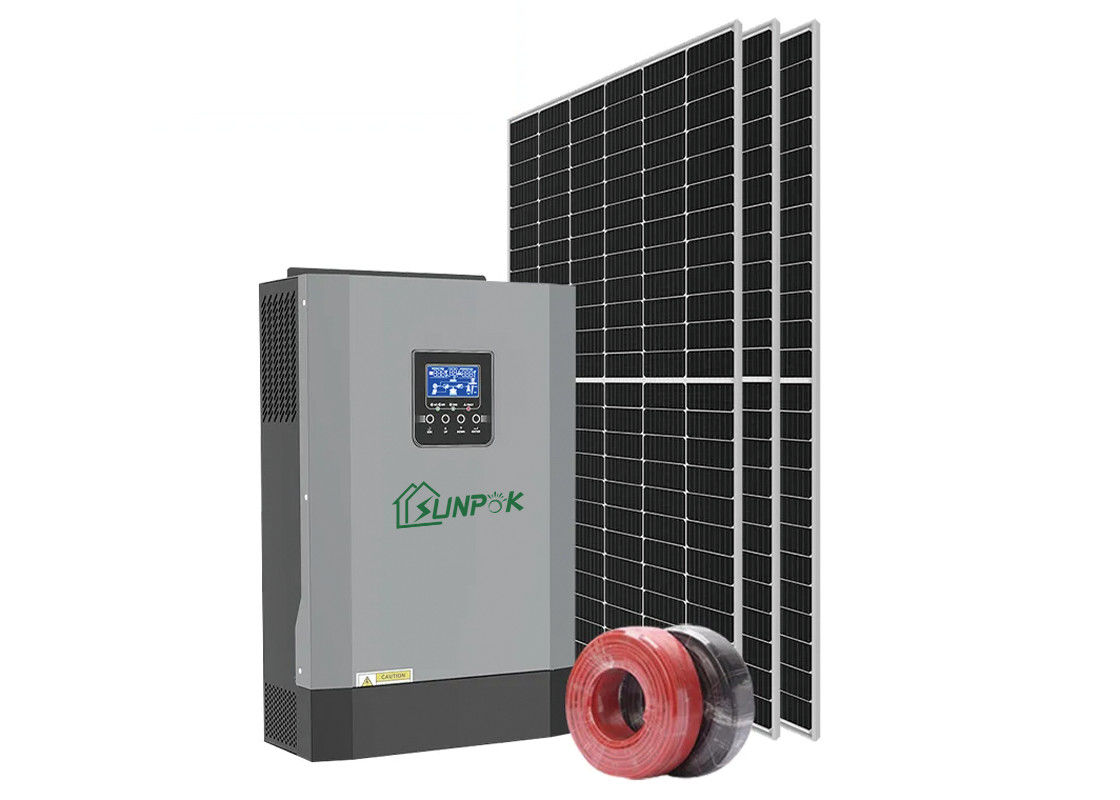 एलसीडी डिस्प्ले प्योर साइन वेव ऑफ ग्रिड इन्वर्टर 48v 6kva 6000es ट्रांसफर स्विच के साथ