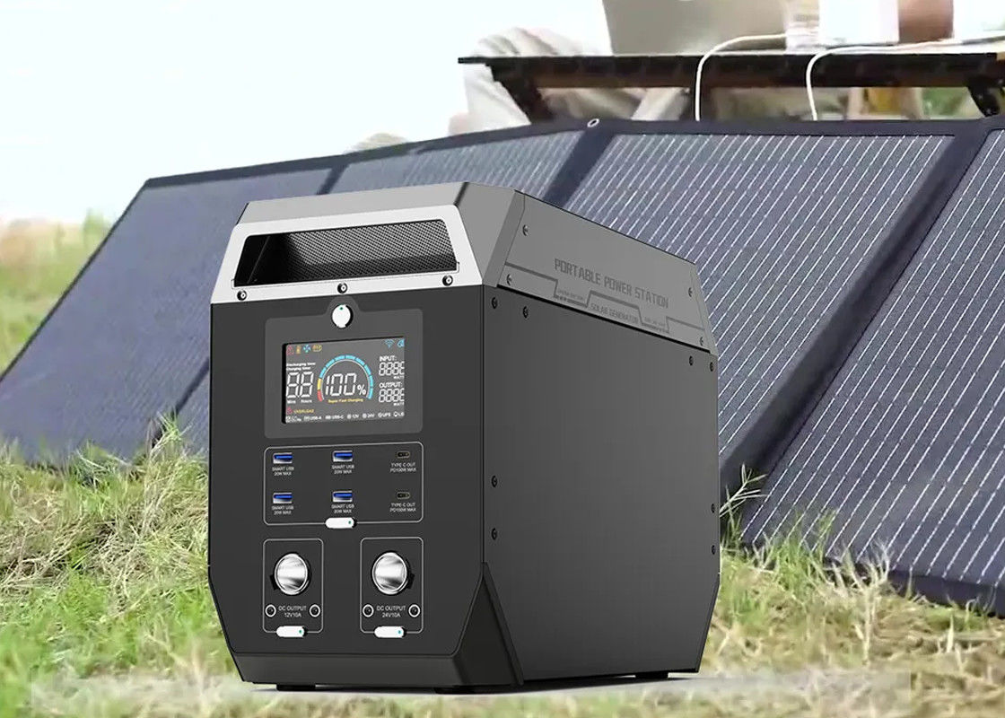 32V लिथियम पोर्टेबल पावर स्टेशन आउटडोर कैम्पिंग 500w 2000W सोलर जेनरेटर