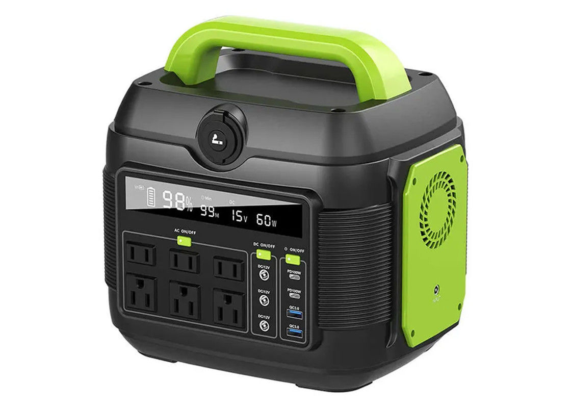 600w पोर्टेबल बिजली की आपूर्ति आउटडोर 110/220v एसी आउटलेट रिचार्जेबल बैटरी कैम्पिंग