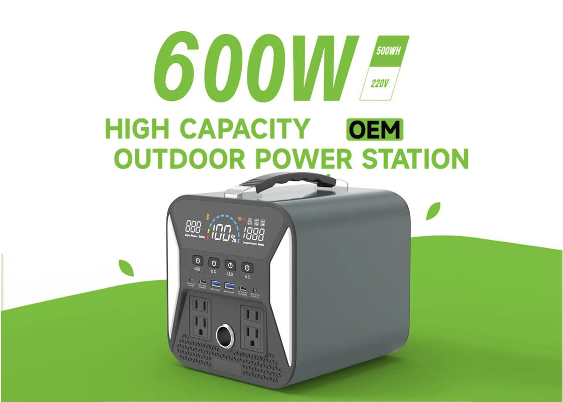 1000W यूएसबी टाइप सी डीसी एसी 600w लिथियम पोर्टेबल पावर स्टेशन शॉर्ट सर्किट ओवरलोड