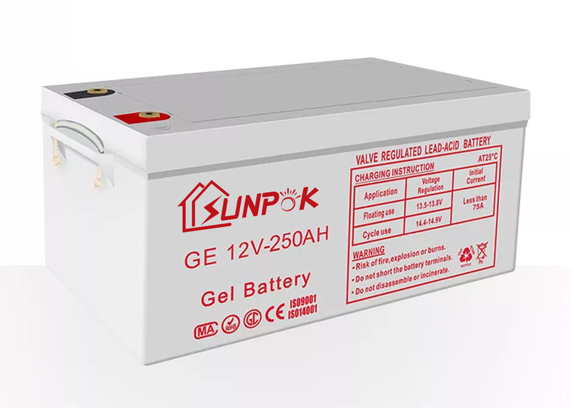 सोलर डीप साइकिल जेल लीड एसिड बैटरी 12v 200ah 250ah सोलर स्टोरेज बैटरी