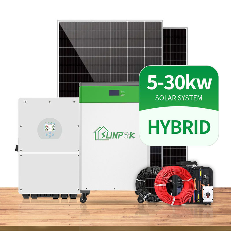10Kw 15Kw 20KW सोलर सिस्टम पूरा सेट 5000 W ऑन ऑफ ग्रिड सोलर सिस्टम