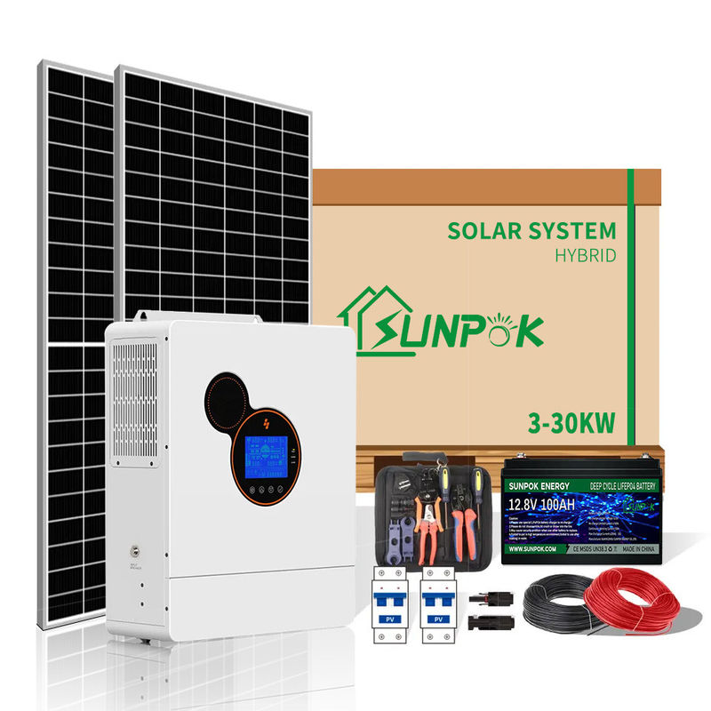 सनपोक घरेलू सौर ऊर्जा प्रणाली नवीकरणीय ऊर्जा सौर 3KW 5KW 10KW सौर ऊर्जा आपूर्ति