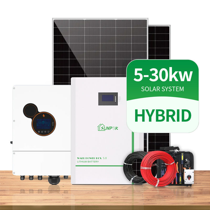 ऑन ग्रिड/ऑफ ग्रिड हाइब्रिड इन्वर्टर 3kw 5kw 6kw 8kw 10kw 24 वोल्ट ऑफ ग्रिड सोलर सिस्टम