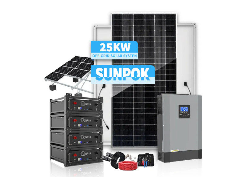 ऑफ ग्रिड सोलर ग्राउंड माउंटेड पीवी सिस्टम 48V 200ah 300ah 1000W 3000W सोलर पीवी माउंटिंग सिस्टम