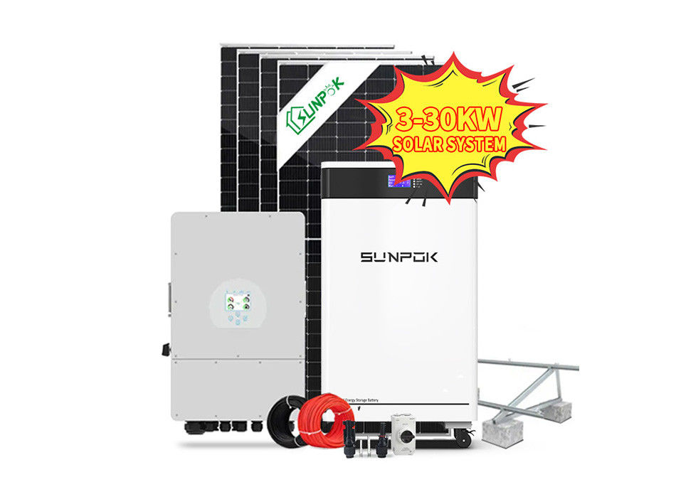 सौर ऊर्जा प्रणाली ऑफ ग्रिड 5kva सौर हाइब्रिड इन्वर्टर लिथियम आयन बैटरी प्रकार