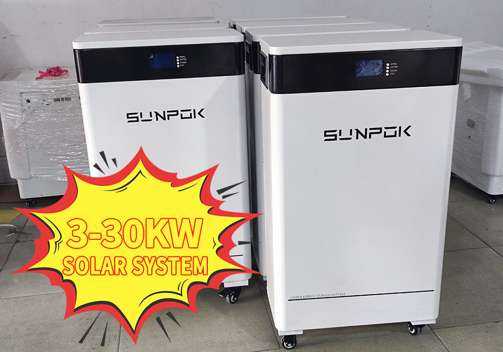 हाइब्रिड सौर ऊर्जा प्रणाली 30kw 20kw 10kw ऊर्जा भंडारण प्रणाली 3 चरण 40kwh लिथियम बैटरी सौर प्रणाली