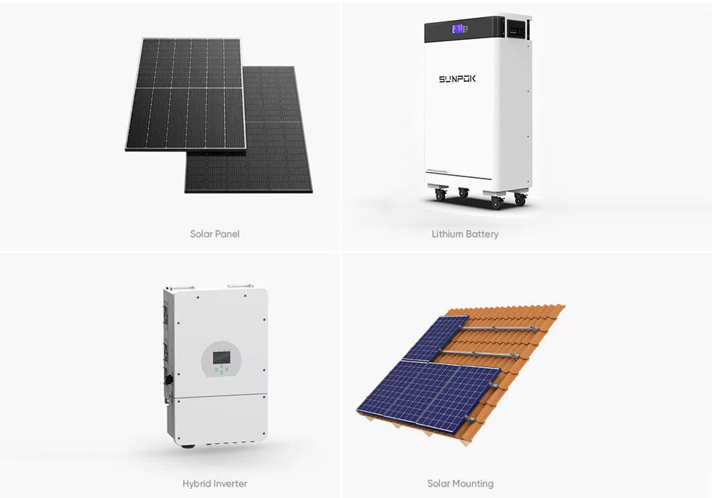 हाइब्रिड पावर इन्वर्टर सौर प्रणाली 3kw 3kva 3000w बैटरी लिथियम 48V 200ah सौर प्रणाली