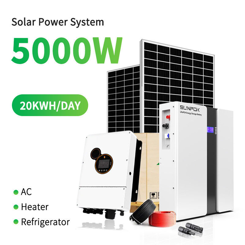 सौर प्रणाली ऑफ ग्रिड 5KW 10KW 20KW वाणिज्यिक औद्योगिक घर बिक्री के लिए सौर ऊर्जा प्रणाली