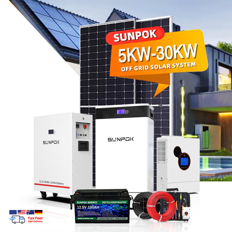 5KW 10KW सौर पैनल पूर्ण प्रणाली सौर ऊर्जा प्रणाली पूर्ण सेट हाइब्रिड सौर ऊर्जा भंडारण सौर पैनल प्रणाली घर के लिए