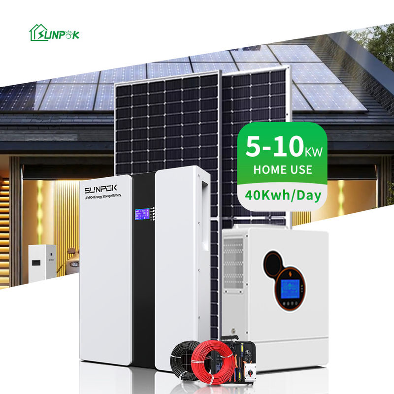 सौर ऊर्जा प्रणाली 3kw 5kw 10kw 12kw 15kw हाइब्रिड ऑफ ग्रिड पूर्ण सौर पैनल सेट