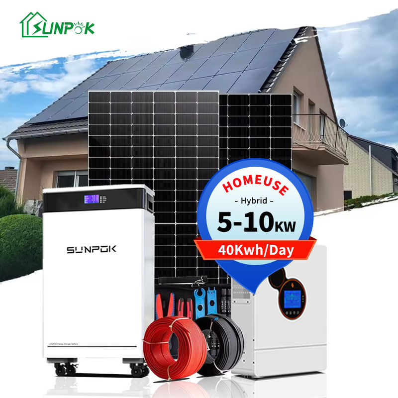 घर का उपयोग सौर ऊर्जा प्रणाली पूर्ण किट 5Kw 10Kw 30Kw सौर पैनल बिजली प्रणाली