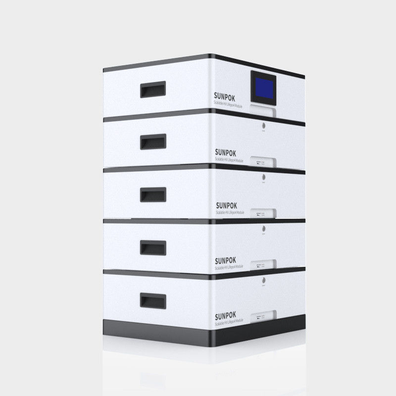 स्टैकेबल मॉड्यूलर ऊर्जा भंडारण बैटरी 48V 10kwh 20kwh 400Ah हाई वोल्टेज हाउस बैटरी पैक
