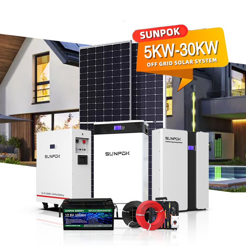 हाइब्रिड सौर प्रणाली के लिए 48V 100AH 120AH सौर बैटरी 6KWH 12KWH 18KWH 24KWH 30KWH