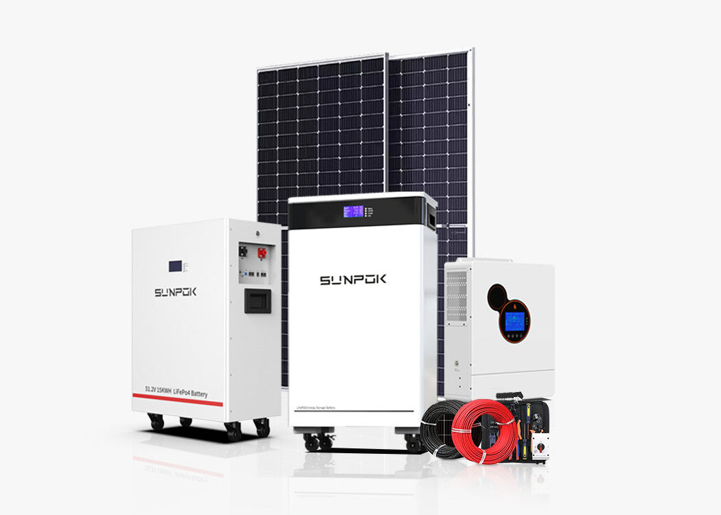 होम सोलर सिस्टम 30kw पूर्ण 10kw 15kw इनवर्ट सिस्टम लिथियम बैटरी औद्योगिक सौर ऊर्जा