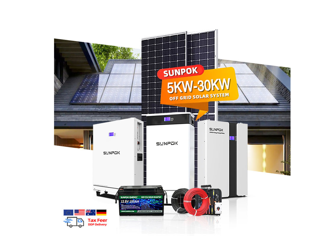 सौर ऊर्जा प्रणाली ऑफ ग्रिड 6000W 10Kw 15Kw 20Kw हाइब्रिड थ्री-फेज सौर ऊर्जा प्रणाली