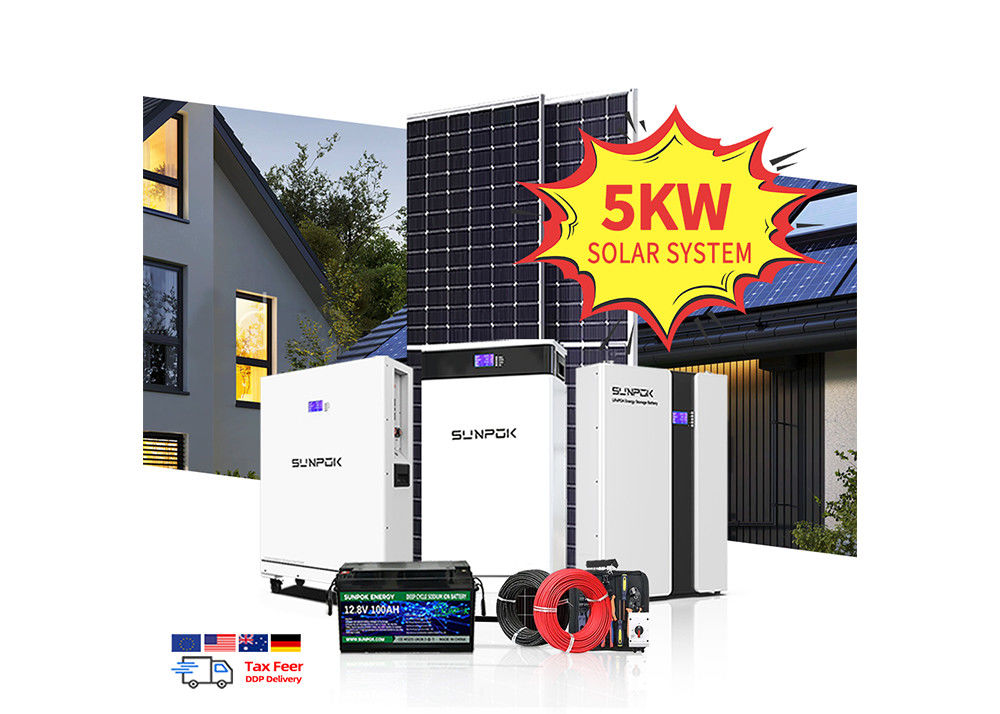 घर के लिए सौर ऊर्जा प्रणाली ऑफ ग्रिड पूर्ण सेट 5 Kw 10kw 15kw ऑफ ग्रिड सौर ऊर्जा प्रणाली
