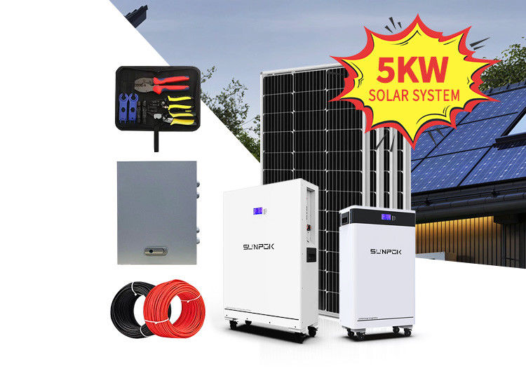 सौर प्रणाली 8kw 10kw 12kw 15kw सोलर पैनल किट लिथियम बैटरी और इन्वर्टर के साथ