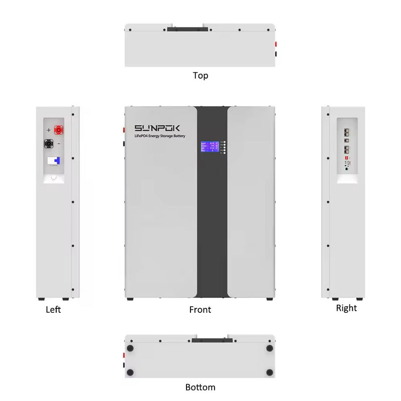 स्मार्ट बीएमएस और ब्लूटूथ 6500+ डीप साइकिल 51.2v 200ah ऊर्जा भंडारण बैटरी