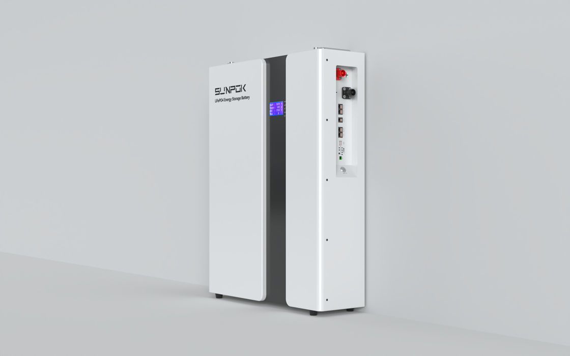 सनपोक यूएसए गोदाम 48V लिथियम आयन बैटरी 10KWH 51.2V 200Ah सौर प्रणाली दीवार