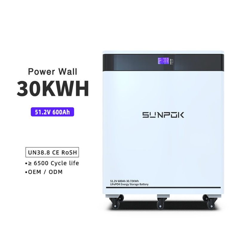 48V 600Ah लिथियम लाइफपो4 लिपो4 बैटरी 51.2V 30Kwh ऊर्जा भंडारण सौर ऊर्जा प्रणाली के लिए 30Kw बैटरी