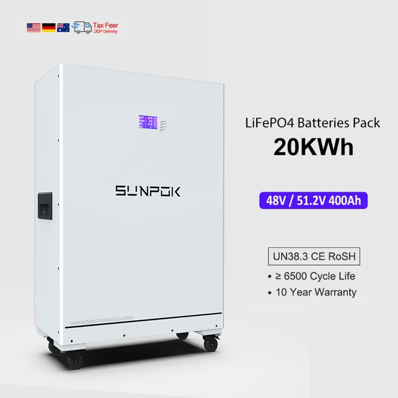 48V 400Ah 20Kwh होम एनर्जी स्टोरेज सोलर बैटरी मल्टीफंक्शन लिथियम आयन Lifepo4 400Ah 20Kwh मल्टीफंक्शन सोलर एनर्जी