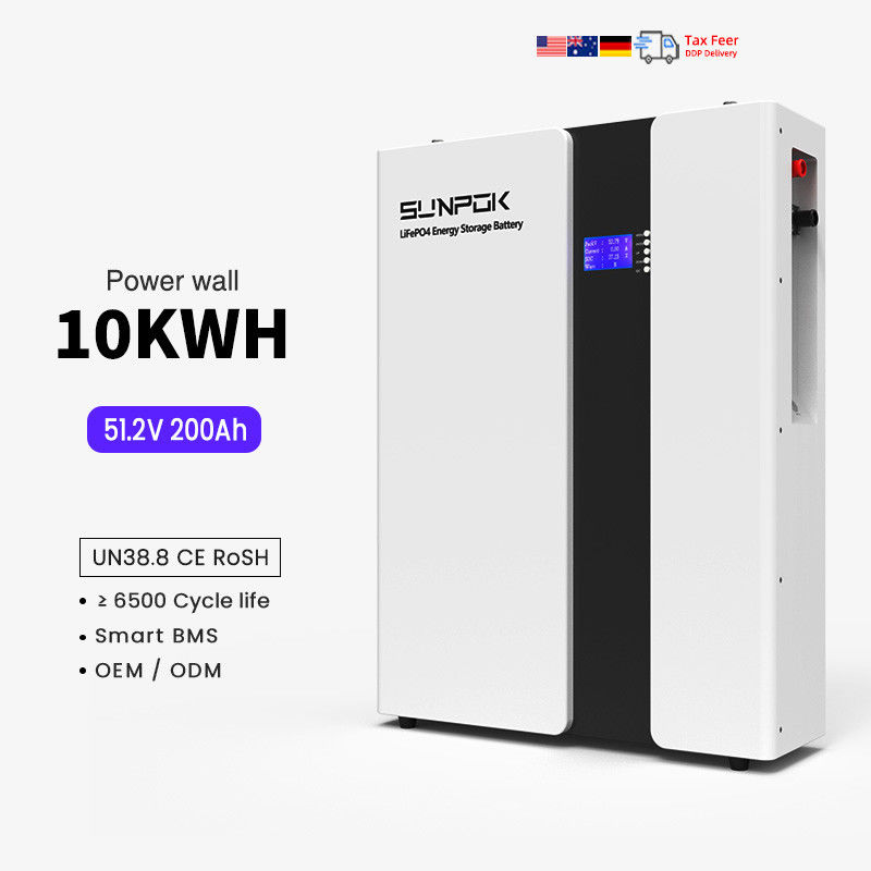 लाइफपो4 बैटरी 48V 51.2V 10KWH दीवार पर लगी लिथियम बैटरी 48Volt 200ah लिथियम आयन बैटरी सौर प्रणाली के लिए सोलर