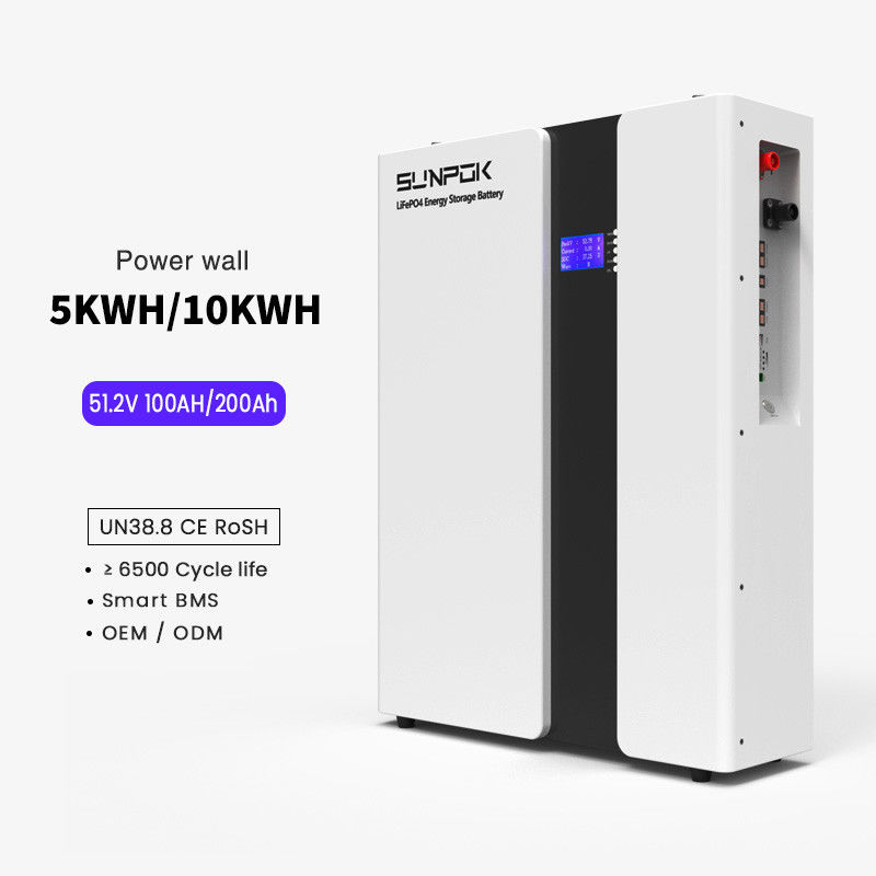 होम लाइफपो4 सौर ऊर्जा भंडारण बैटरी 200Ah 48V 10kWh पावर वॉल लिथियम आयन लाइफपो4 बैटरी सबसे अच्छी कीमत के साथ
