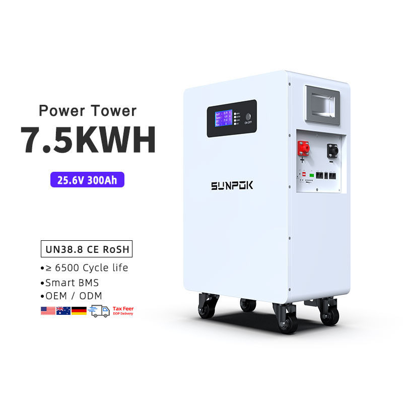 2025 नया डिजाइन 7.5Kwh बैटरी 24V 300 बैटरी लिथियम आयन 300Ah लिथियम बैटरी 300Ah सौर ऊर्जा भंडारण प्रणाली