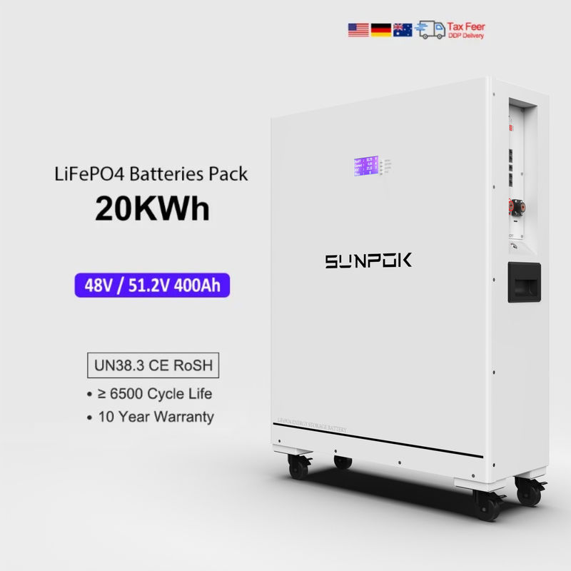 48V 400Ah सोलर लिथियम बैटरी पैक 20kwh सोलर एनर्जी सिस्टम 48V 400Ah LiFePO4 एनर्जी स्टोरेज बैटरी