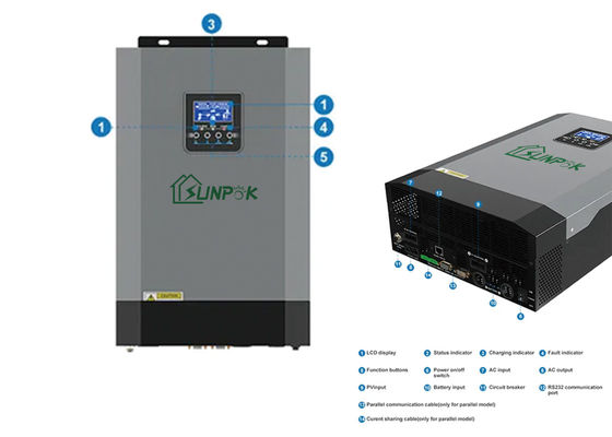 Wifi Low Frequency 24v 48v Mppt Off Grid Inverter Solar Power Hybrid