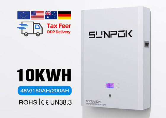 High Capacity Sodium Ion Battery 48V 100AAh 200Ah 30kwh 6000 Cycles