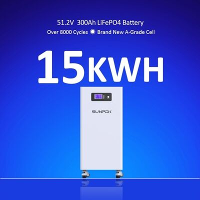 51.2V 15kwh होम एनर्जी स्टोरेज 51.2V 300Ah 15.36kwh Lifepo4 लिथियम बैटरी पैक एनर्जी स्टोरेज सिस्टम